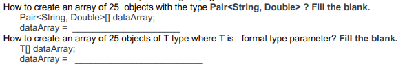 Solved How to create an array of 25 objects with the type | Chegg.com