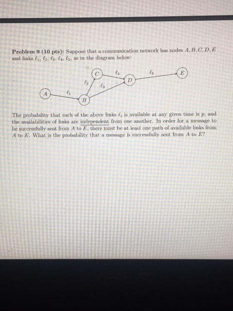 Solved Problem 9 (10 pts): Suppose that a communication | Chegg.com