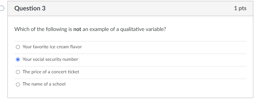 Solved Question 3 1 pts Which of the following is not an | Chegg.com