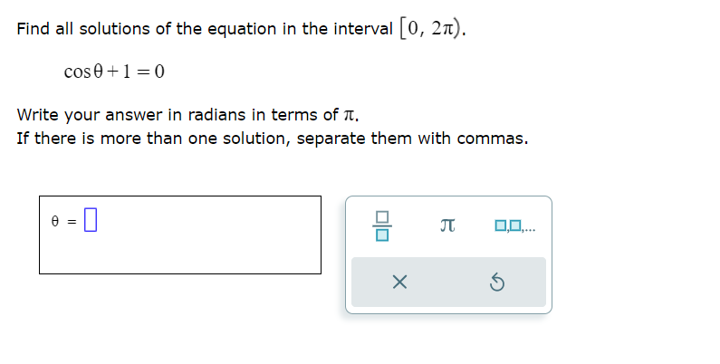Solved Find all solutions of the equation in the interval | Chegg.com