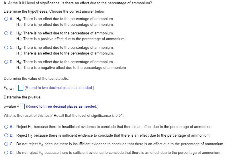 Solved An experiment was carried out to study the effect of | Chegg.com