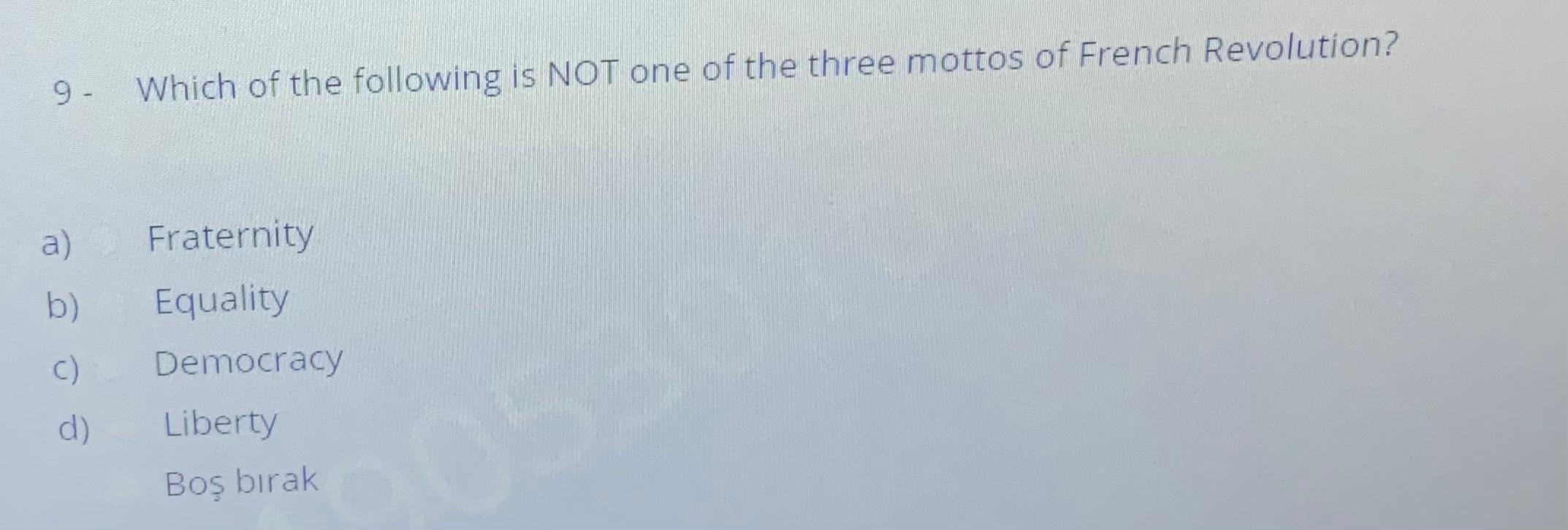 Solved 9- Which of the following is NOT one of the three | Chegg.com