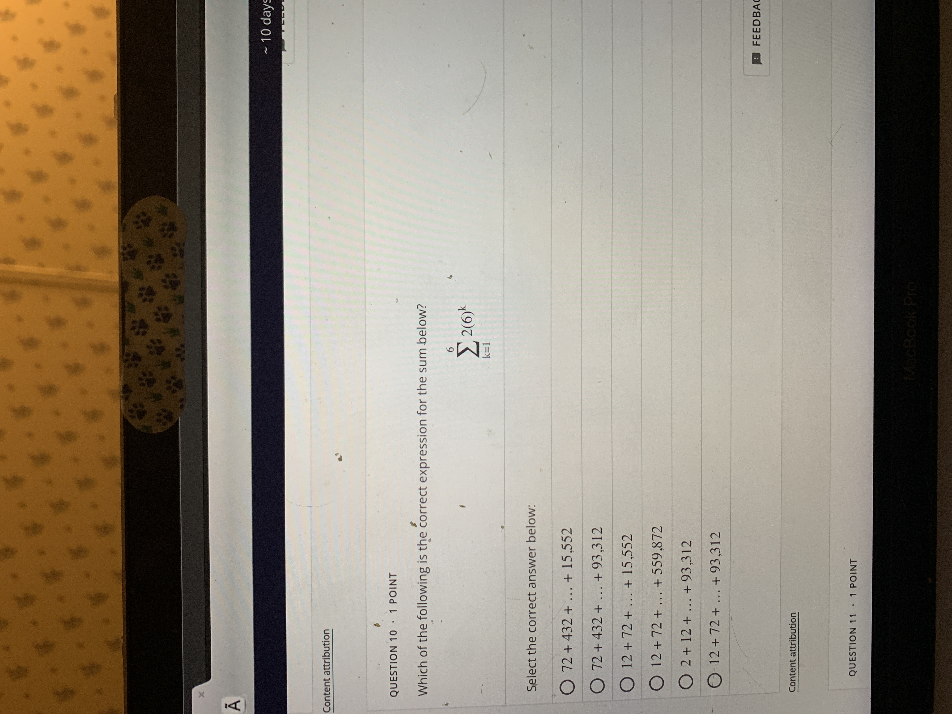 Solved QUESTION 10 - 1 ﻿POINTWhich of the following is the | Chegg.com