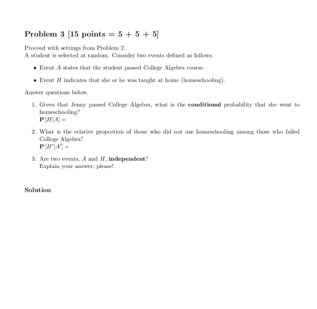 Solved Problem 3 (15 points 5 + 5 + 5] Proceed with settings | Chegg.com