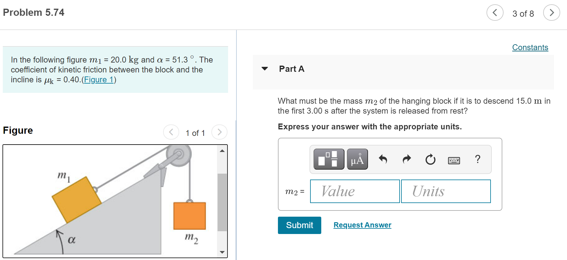 Solved Problem 5.74 3 of 8 Constants In the following figure | Chegg.com