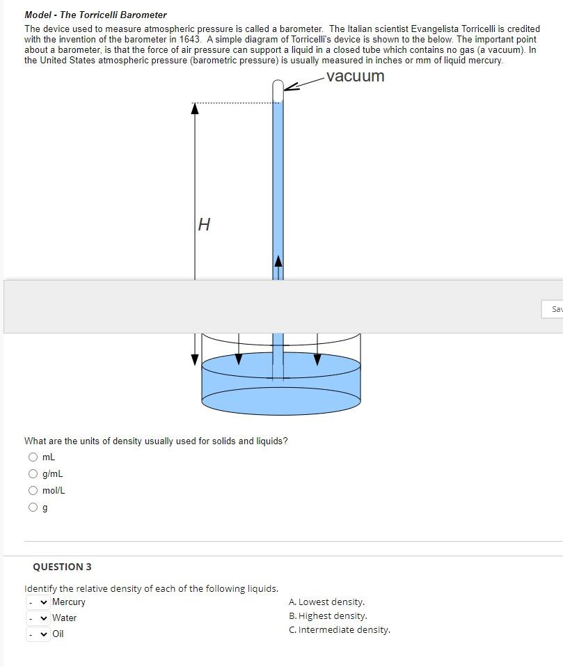 A device used to measure deals the atmospheric pressure is called