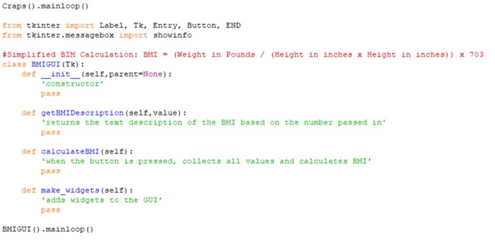 Solved Craps ) .mainloop from tkinter import Label, Tk, | Chegg.com