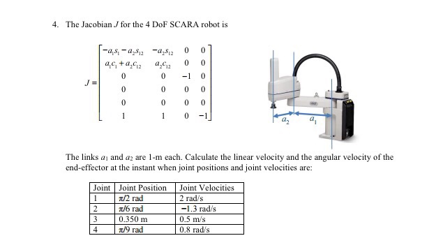 Dof of scara store robot