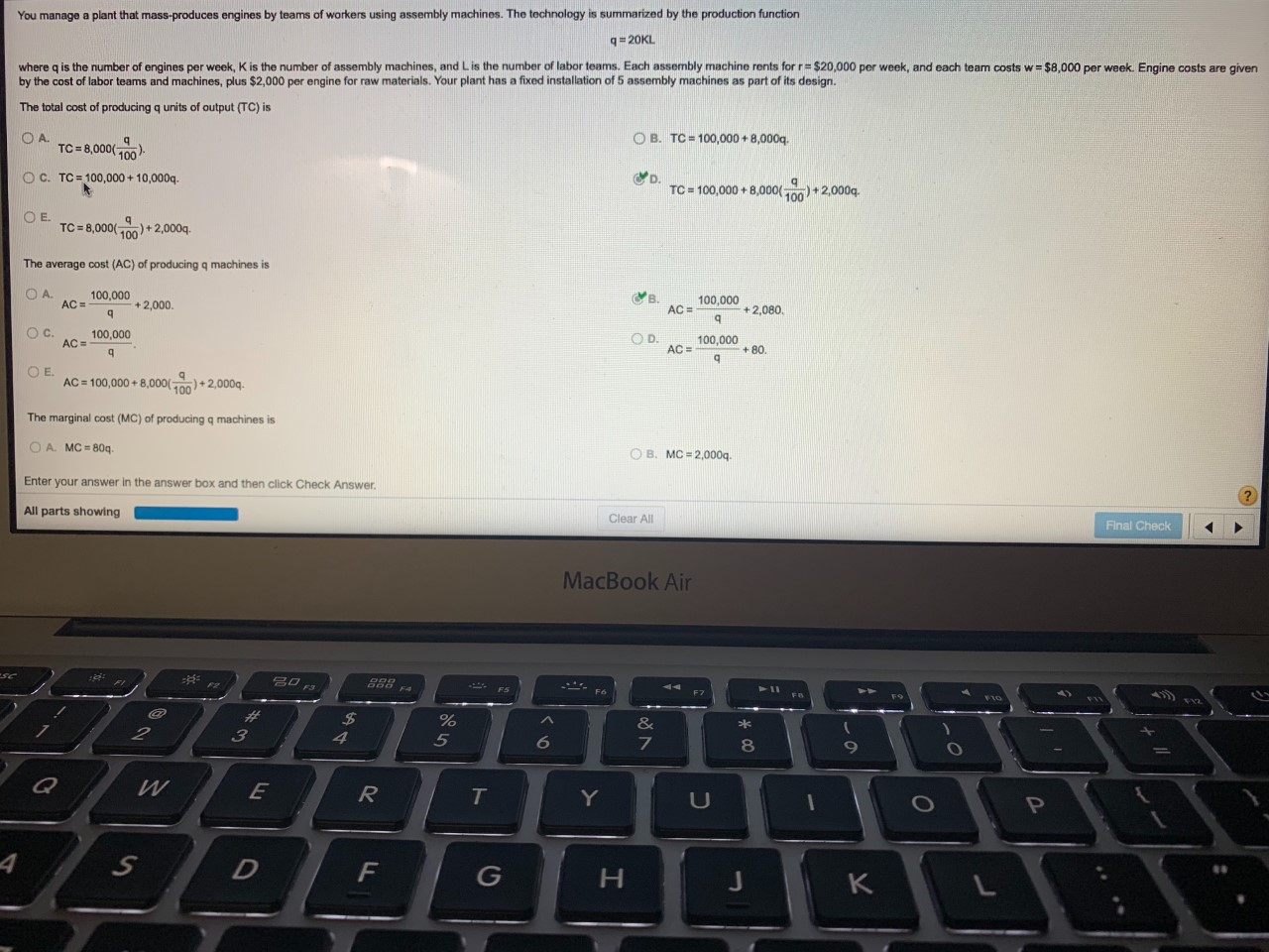 Solved You manage a plant that mass-produces engines by | Chegg.com