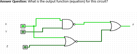Solved Answer Question: What is the output function | Chegg.com