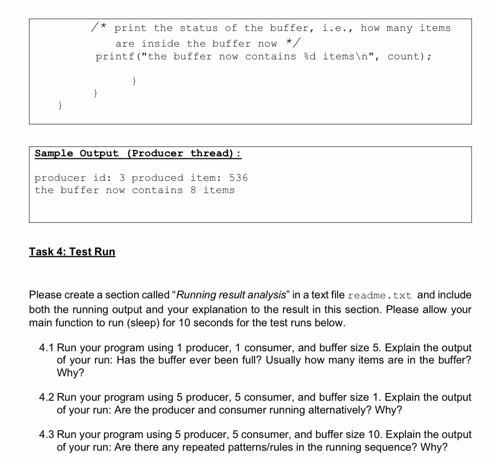 Solved Task 1: The Buffer (or Buffer.java) Internally, the | Chegg.com