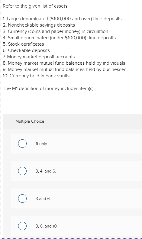 solved-refer-to-the-given-list-of-assets-1-chegg