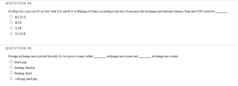 Question 49 If A Big Mac Costs You 5 In New York Chegg Com