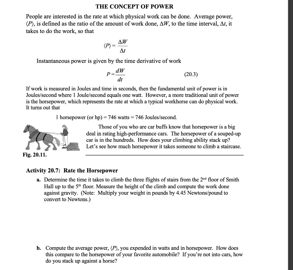 Solved THE CONCEPT OF POWER People are interested in the | Chegg.com
