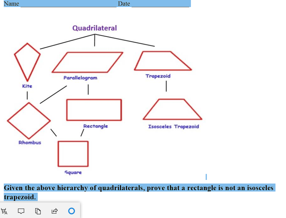 Parallelogram Rhombus Trapezoid Quadrilateral Micro Biosrockbar