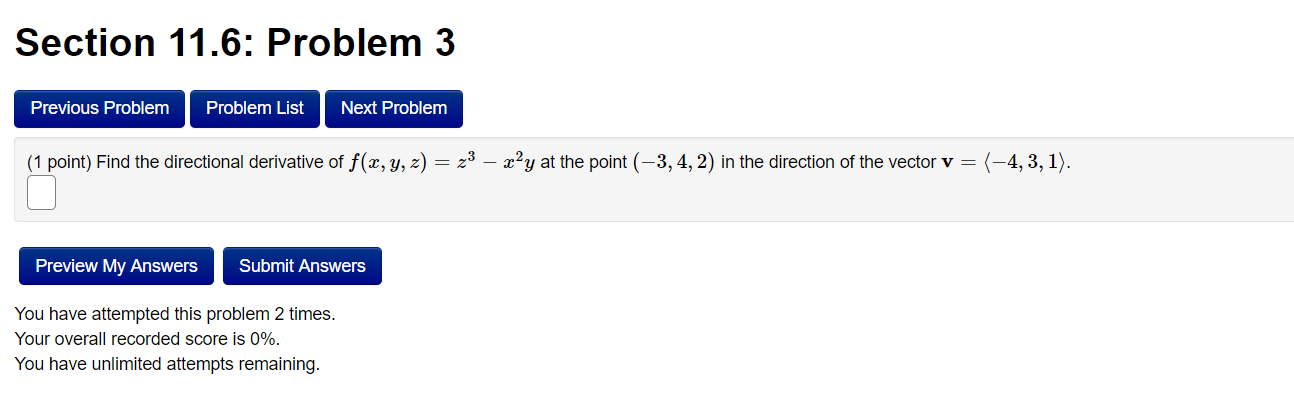 Solved Section 11.6: Problem 3 Previous Problem Problem List | Chegg.com