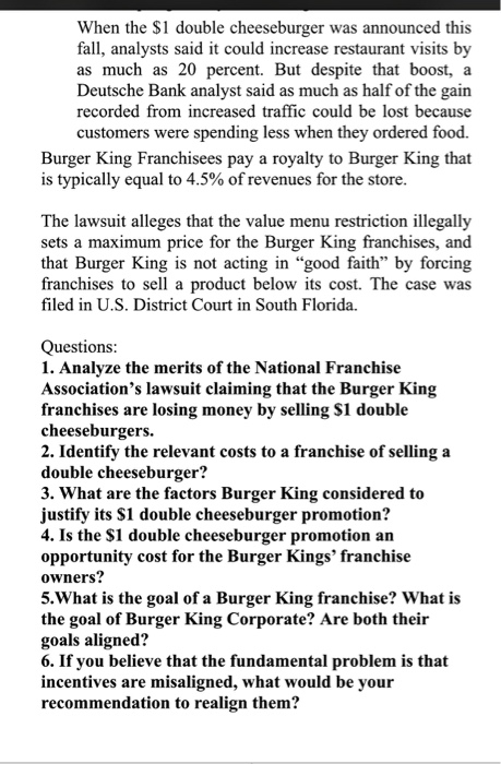 burger king case study answers