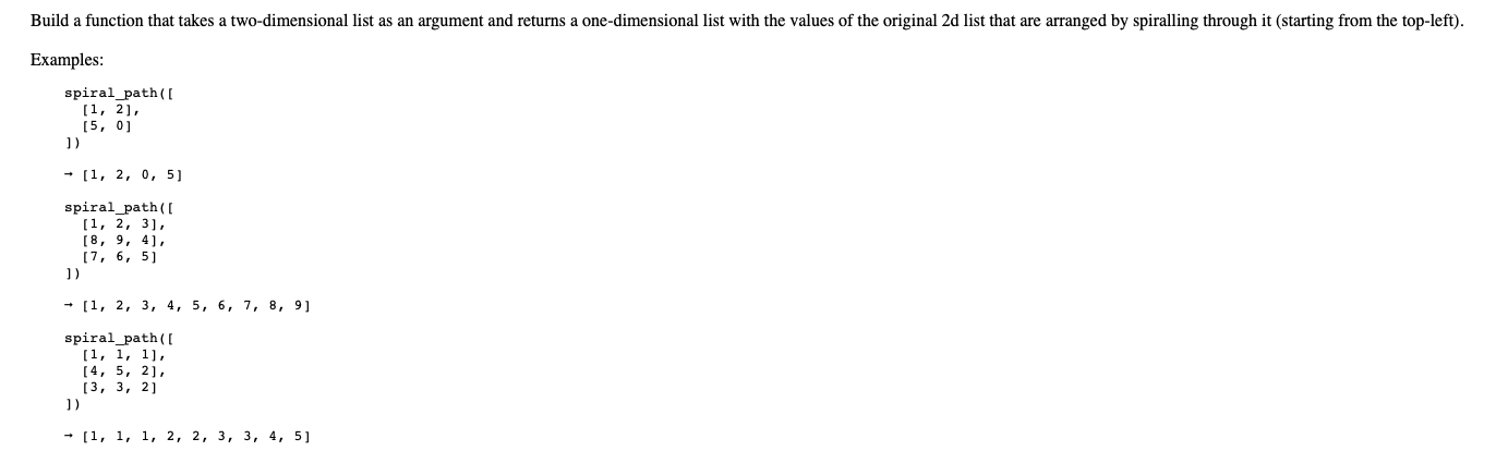Solved Build a function that takes a two-dimensional list as | Chegg.com