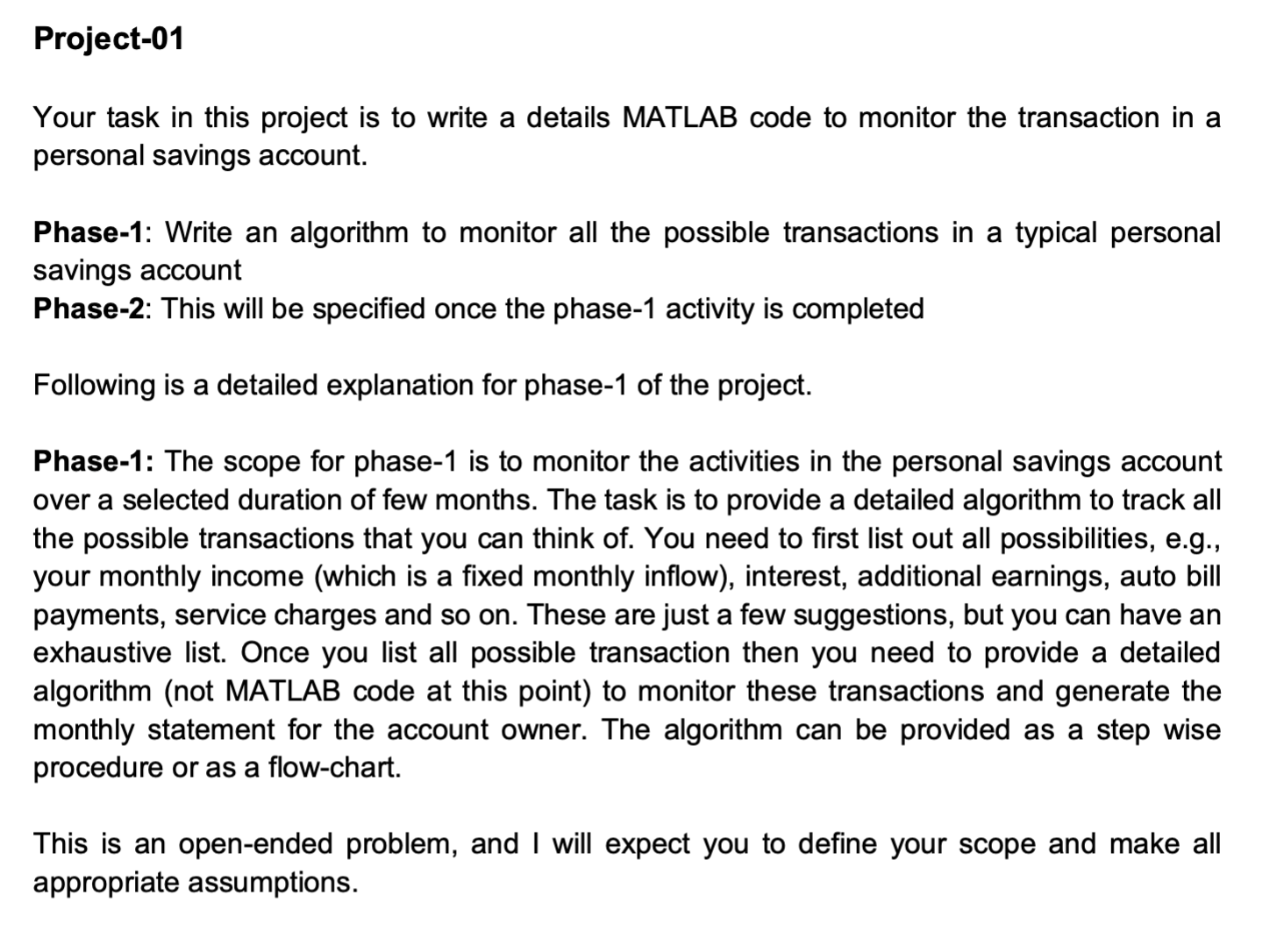 Solved Project-01Your task in this project is to write a | Chegg.com