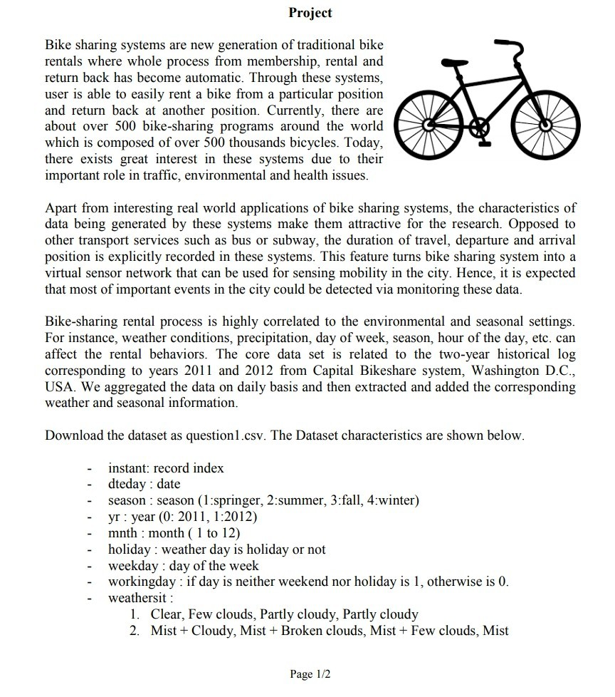 Bike data online project