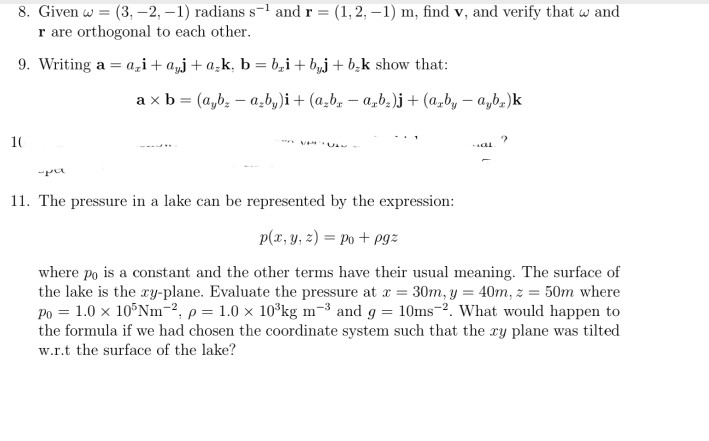 Solved 8 Given W 3 2 1 Radians S R Are Orthogonal T Chegg Com