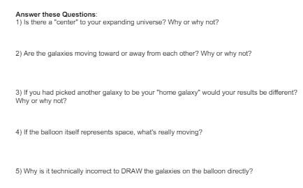 Description For This Lab You Will Use A Balloon And Chegg 