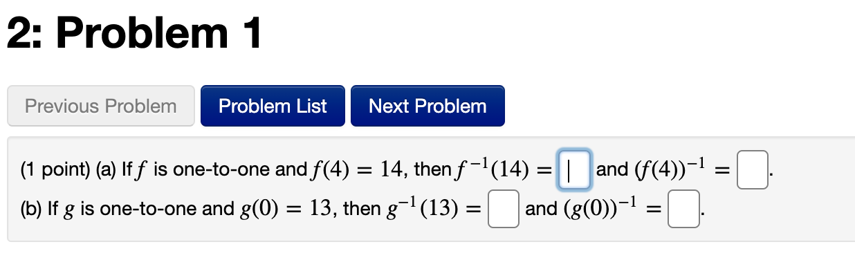 Solved 2: Problem 1 Previous Problem Problem List Next | Chegg.com