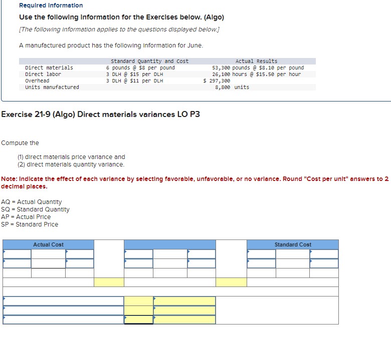 Solved Required InformationUse the following Information for | Chegg.com