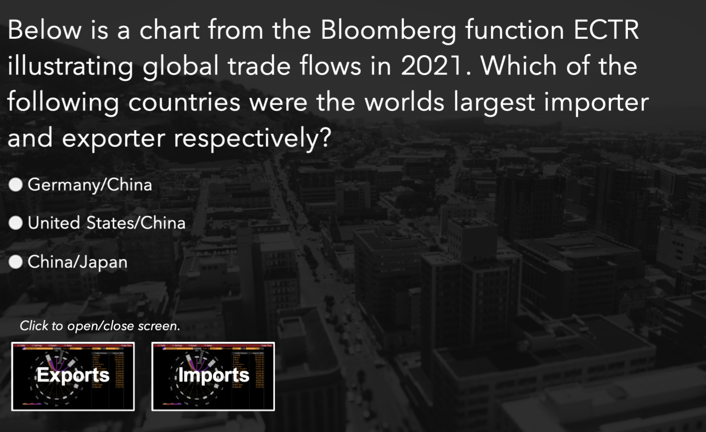 [Solved] EXPORTSIMPORTS Below is a chart from the Bloombe