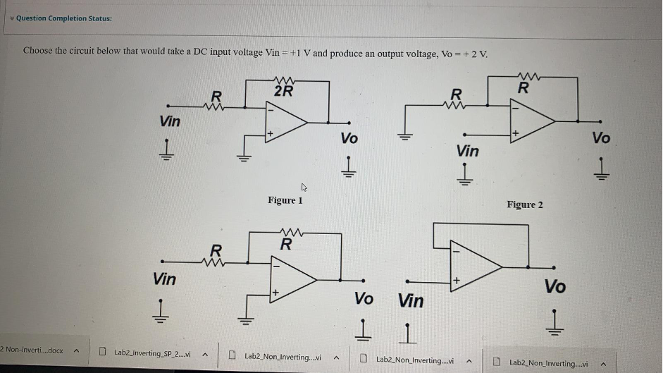 Solved Question Completion Status: Choose the circuit below | Chegg.com