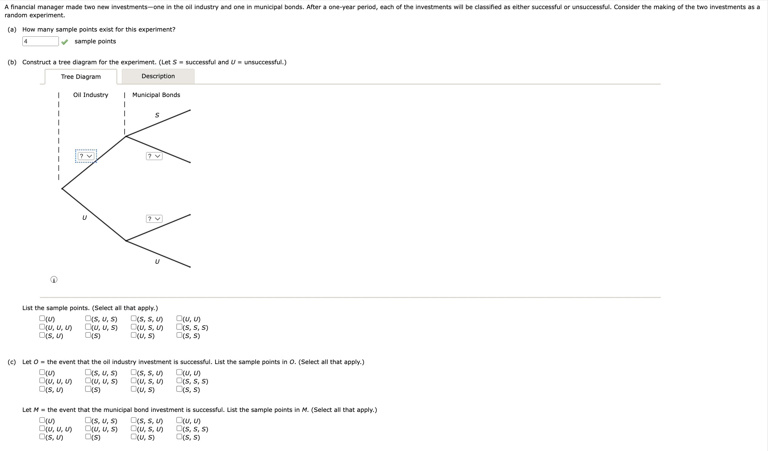 experiment sample points