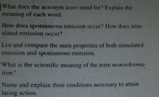 Laser Acronym Explanation