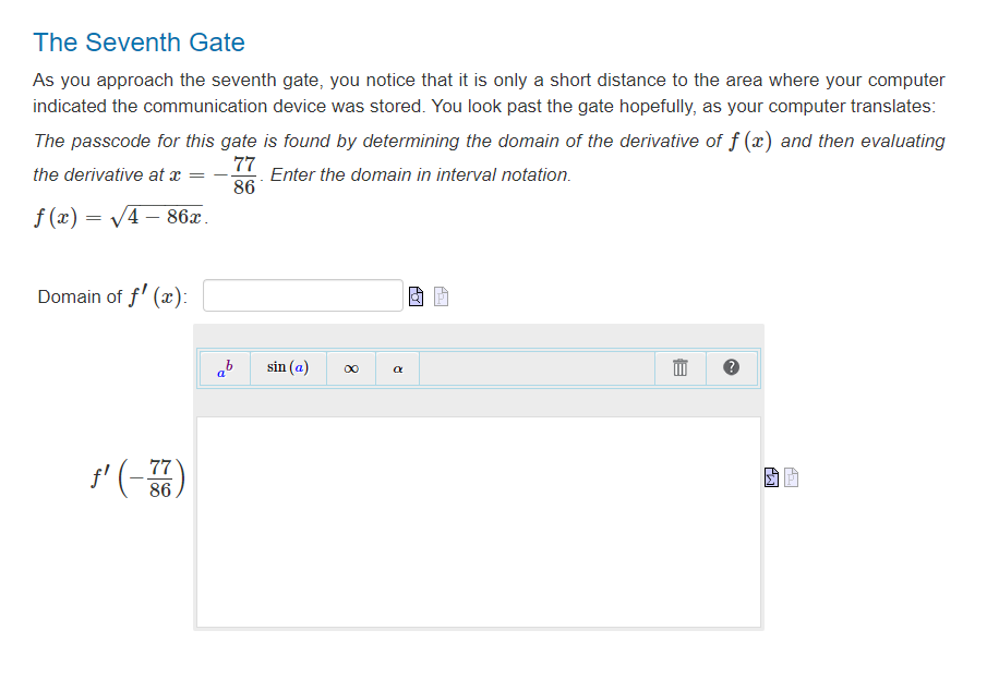 Solved The Seventh Gate As you approach the seventh gate, | Chegg.com