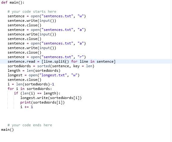 Solved Given a file "sentences.txt", which has multiple | Chegg.com