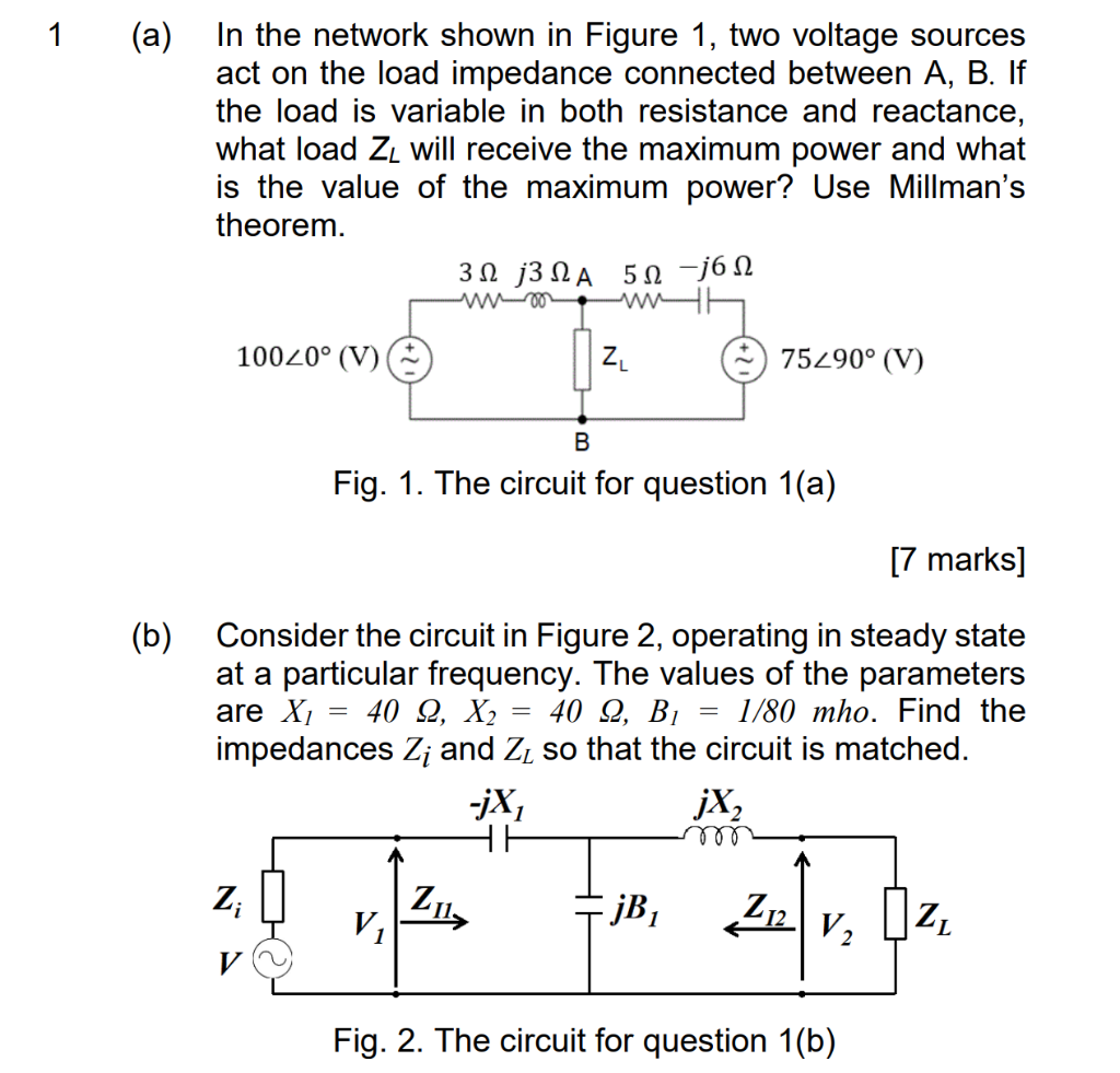 Solved 1 (a) (b) In The Network Shown In Figure 1, Two | Chegg.com