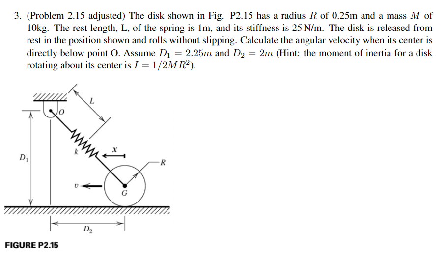 Solved 3. (Problem 2.15 adjusted) The disk shown in Fig. | Chegg.com
