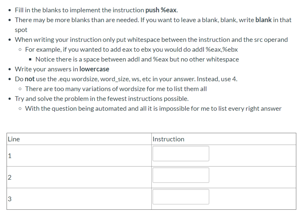solved-fill-in-the-blanks-to-implement-the-instruction-chegg
