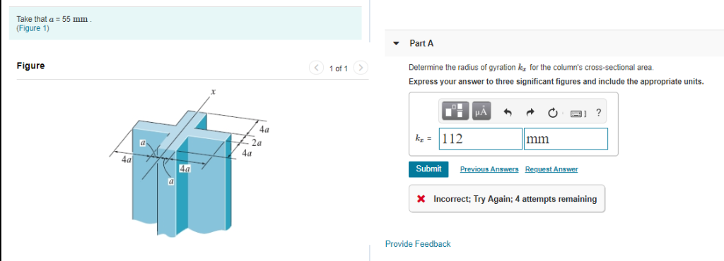 Solved Take that a 55 mm (Figure 1) Part A Figure 1 of 1 | Chegg.com