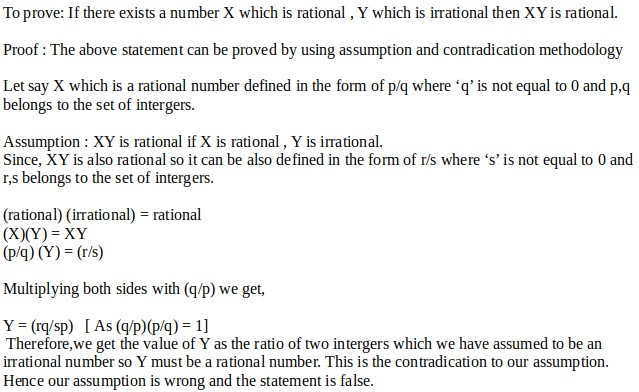 Question There Exists A Rational Number X And An Irrational Number Y Such That Xy Is Rational True O Answer Streak