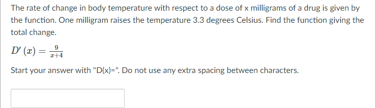 Solved The rate of change in body temperature with respect | Chegg.com