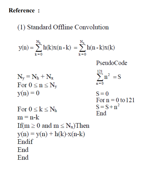 Solved Main M Function Is Given Standard Convolution Fun Chegg Com