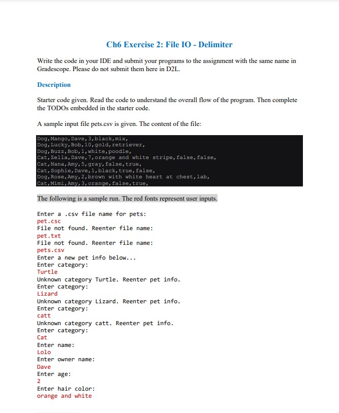 Solved Write the code in your IDE and submit your programs | Chegg.com