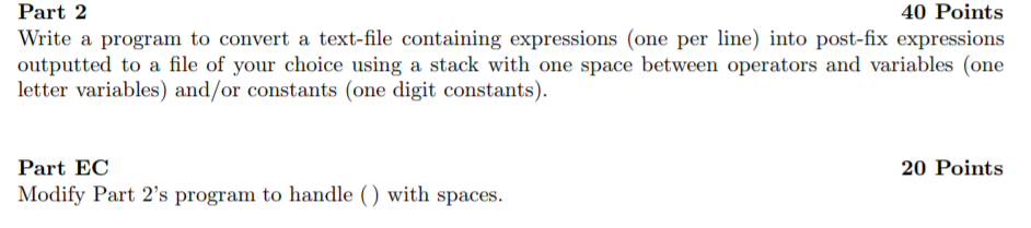 Solved Part 2 Write A Program To Convert A Text-file | Chegg.com