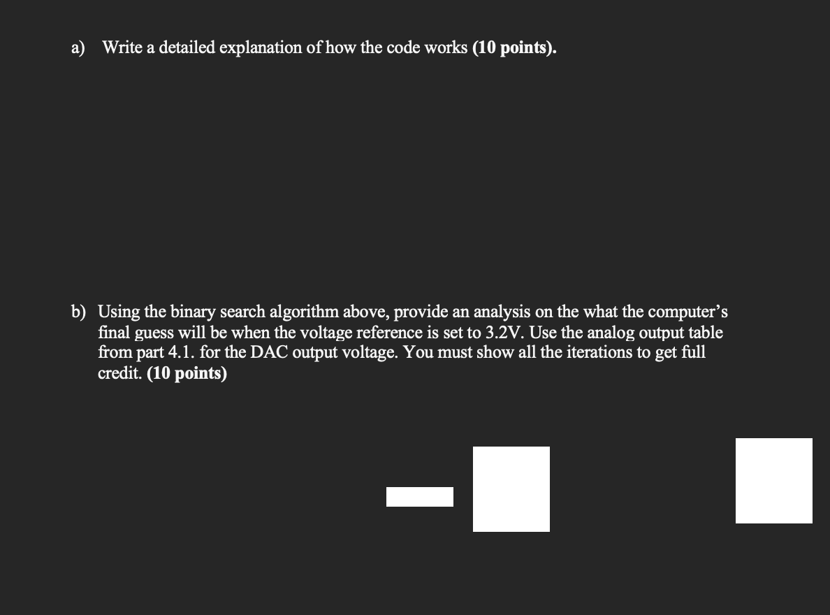 Solved 2. The code below is a simple binary search algorithm | Chegg.com