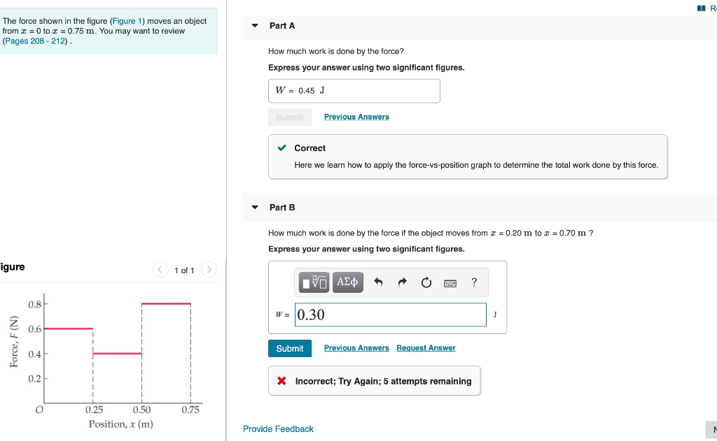 Solved MIR Part A The force shown in the figure (Figure 1) | Chegg.com