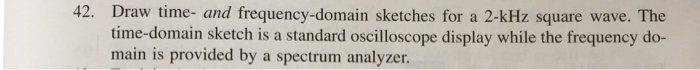Solved Draw time- and frequency-domain sketches for a 2-kHz | Chegg.com