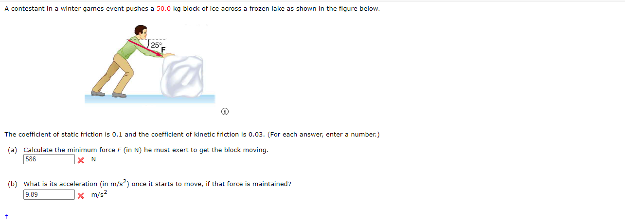 Solved The coefficient of static friction is 0.1 and the | Chegg.com