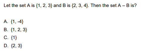 Solved Let The Set A Is {1,2,3} And B Is {2,3,4}. Then The | Chegg.com