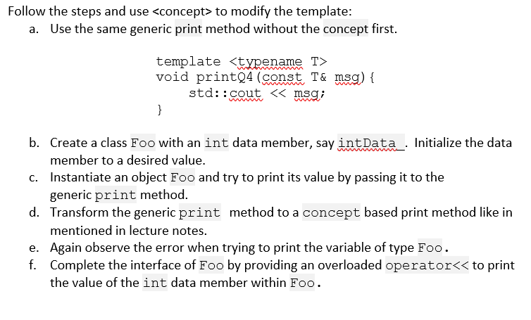 Solved Follow The Steps And Use To Modify The Template: A. | Chegg.com