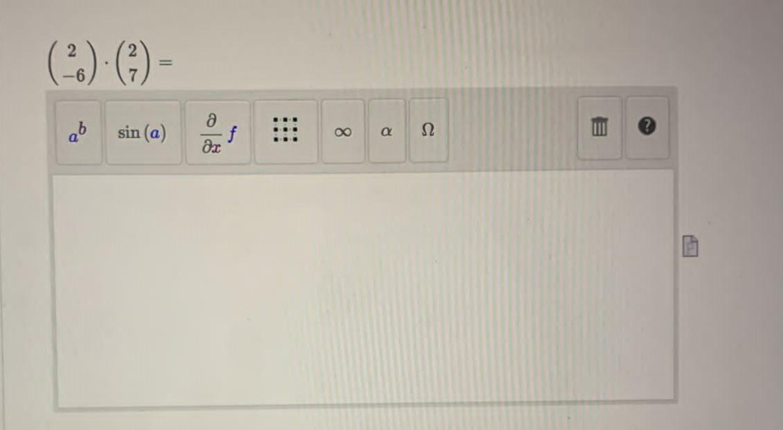 Solved (2−6)⋅(27)= | Chegg.com